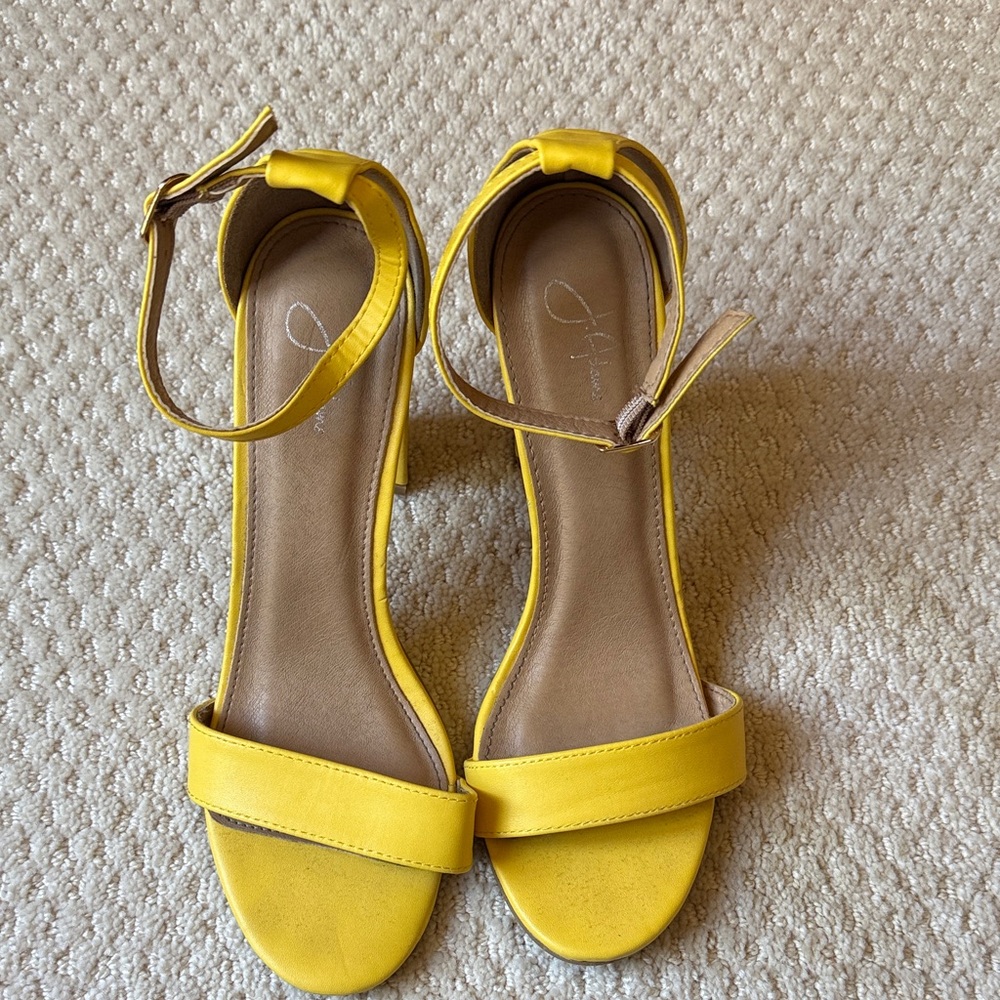 Yellow Ankle Strap heel